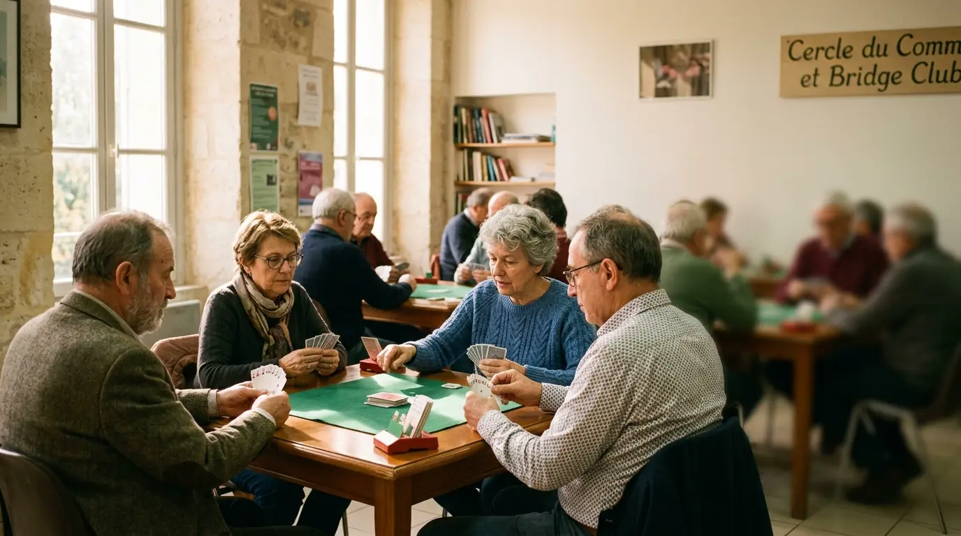 Tournoi et pratique du bridge et jeux de stratégie au Cercle du Comm à Montpellier