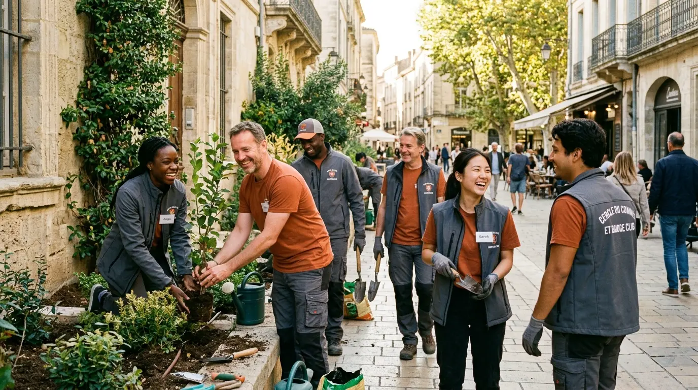 Groupe de bénévoles mobilisés pour la restitution de l'impact associatif